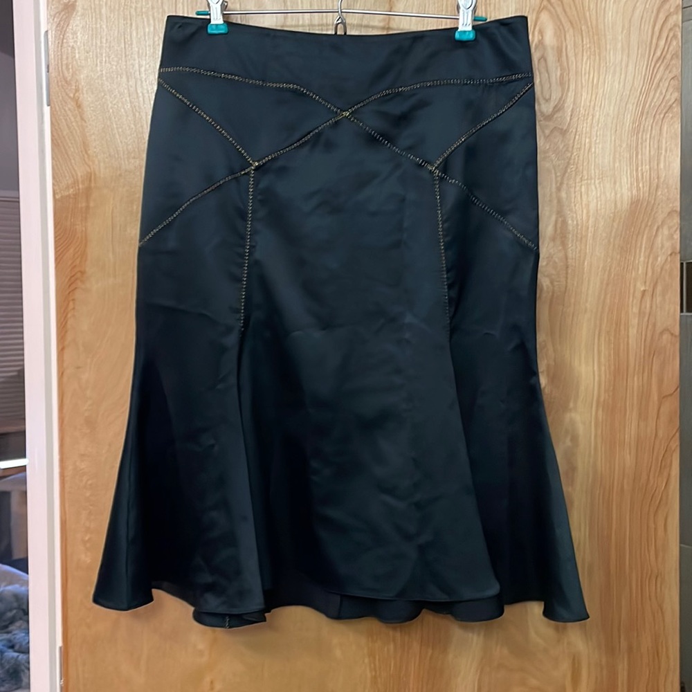 Roberto Cavalli skirt Black w/ gold stitching, Sz 42